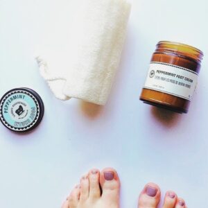 peppermint foot cream. all natural foot care products. saskatoon