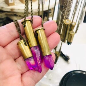Pink Aura Quartz Necklace
