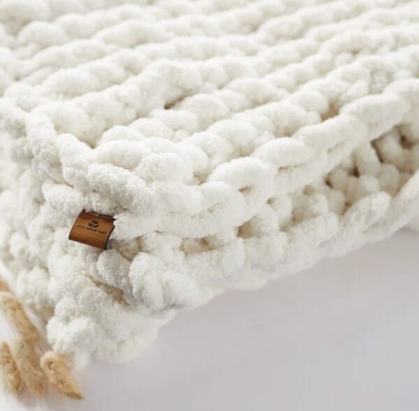 Chunky Crochet Blanket- Cream - Home Decor - On Trend