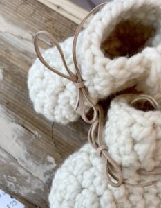 baby booties, baby slippers, crocheted baby gifts saskatoon