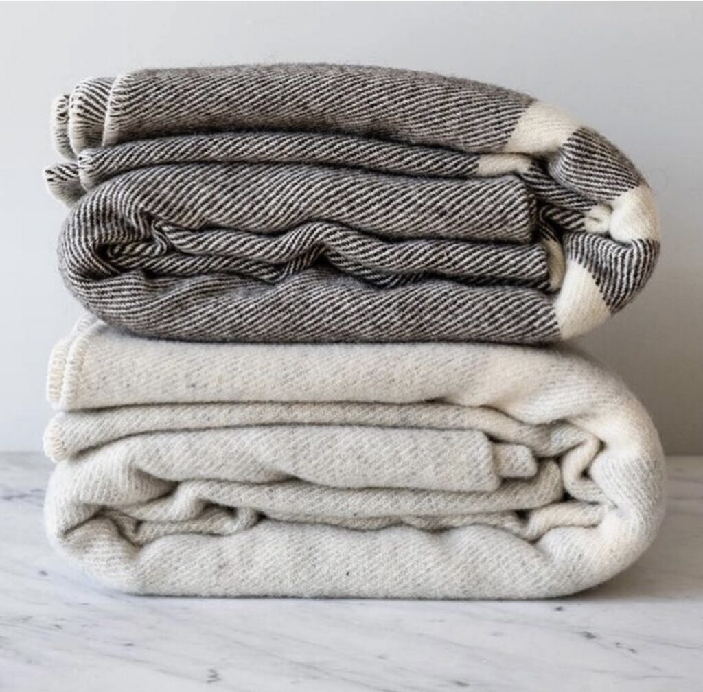 canadian made wool blankets in saskatoon gift shop