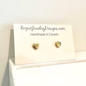 Little Hearts Stud Earrings - gold - canadian jewelry