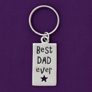 Best Dad Key Chain - Pewter