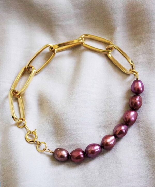 burgundy pearl bracelet