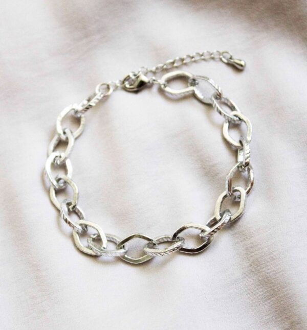 silver chain link bracelet made in canada gifts