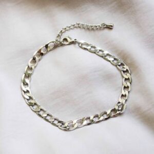 silver chain link bracelet made in canada gifts