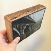 saskatchewan photography blocks. saskatoon bridge local photography art decor blocks rustic wood