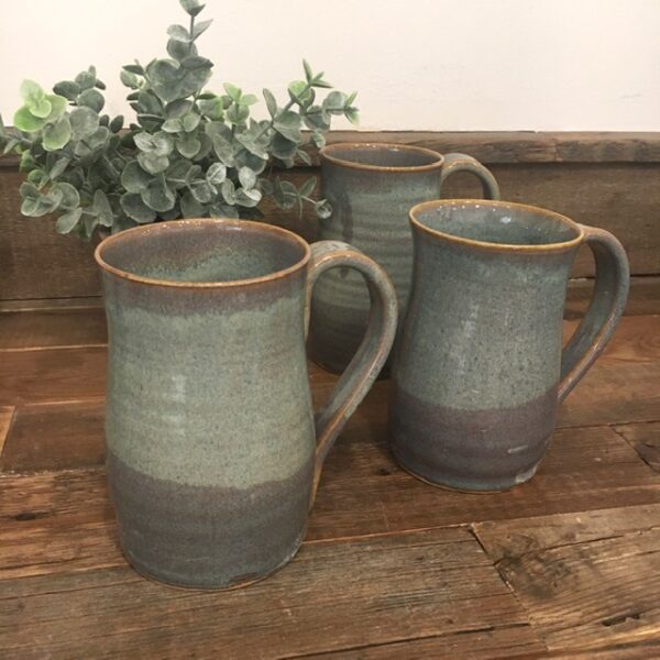 Pottery Mug with Lilac Grey Tones - Handmade