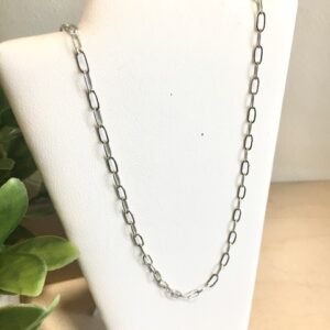 kit chain choker necklace in silver
