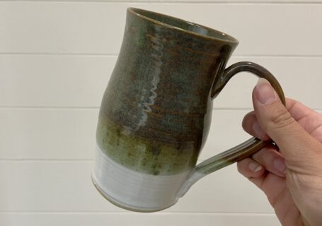 green and white pottery mugs canada