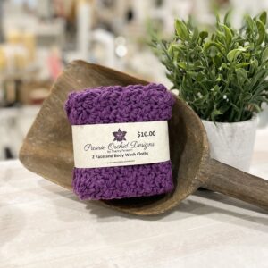 Crocheted Wash Cloth - Purple