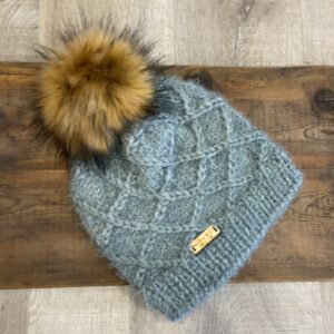 handmade knit adult toques in blue saskatoon gifts