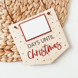 hanging christmas countdown sign with white board