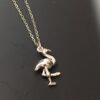 delicate silver necklace saskatoon - flamingo pendant canadian jewelry