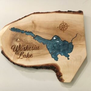 Waskesui Lake Map - Wall Decor - Local Artisan