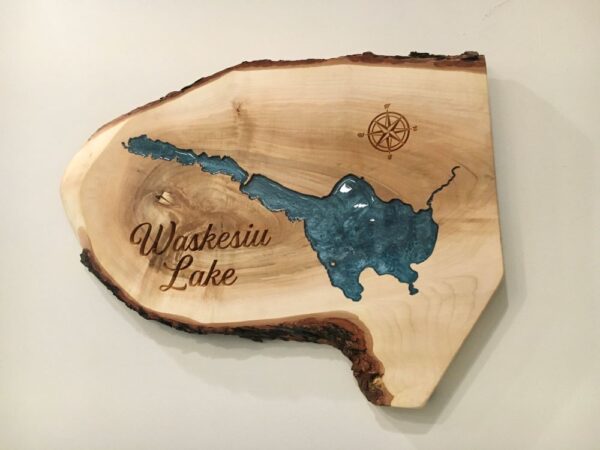 Waskesui Lake Map - Wall Decor - Local Artisan