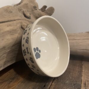 pet dish food bowl water dish pottery sask made