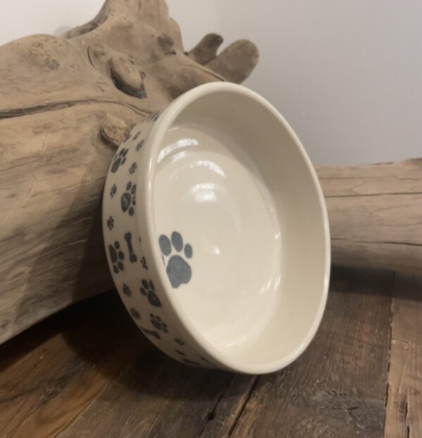 pet dish food bowl water dish pottery sask made
