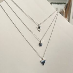 dainty silver howlite necklaces