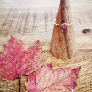 Birch artisan jewelry maple leaf silver ring canada souvenir