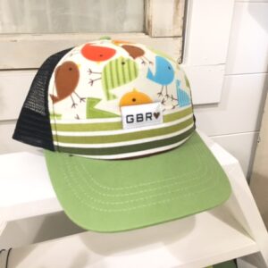 repurposed material kids summer hat trucker hat for kids birds