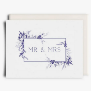 mr & mrs wedding card