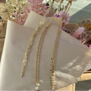 chain gold plated necklace short gold layering