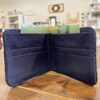 tweed wallet cloth wallet blue interior handmade