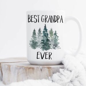16 oz white mug with grandpa forest design fathers day