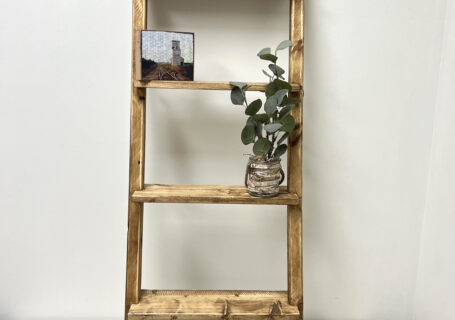 Ladder Shelf medium brown, made in canada - Home Decor saskatoon