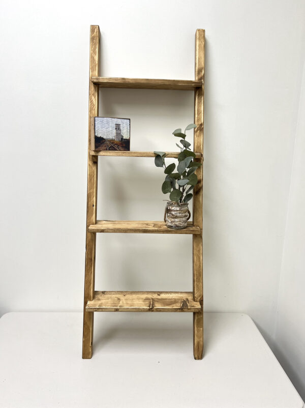 Ladder Shelf medium brown, made in canada - Home Decor saskatoon