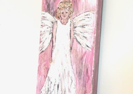 Hand painted Angel Wall Decor - sympathy gifts