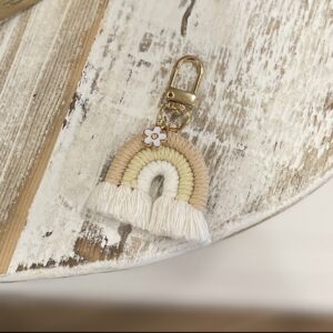 Macrame Rainbow Key Chain