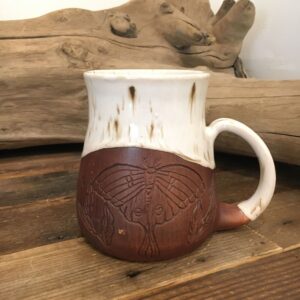 Black Moth Pottery Mug