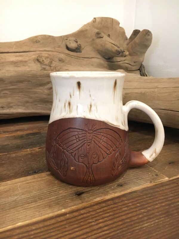 Black Moth Pottery Mug