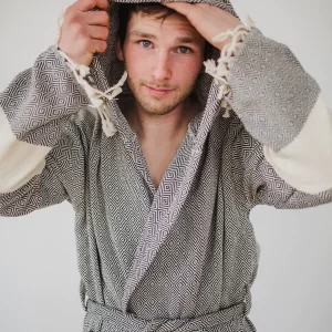 Bathrobes Black - Turkish Cotton Weave