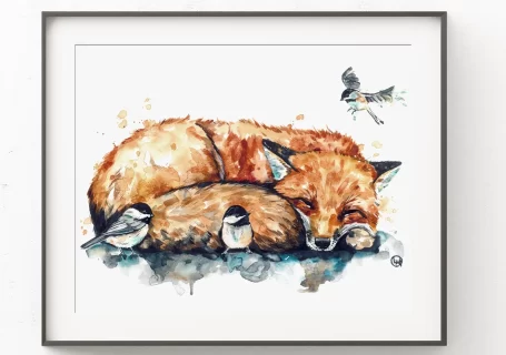 Watercolour animal Print - Fox