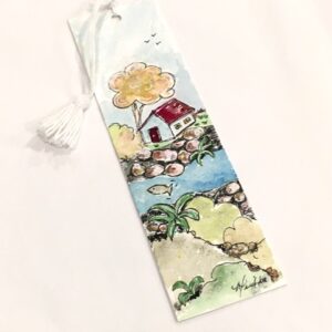 Hand Painted Bookmarks Landscape/River/Cabin