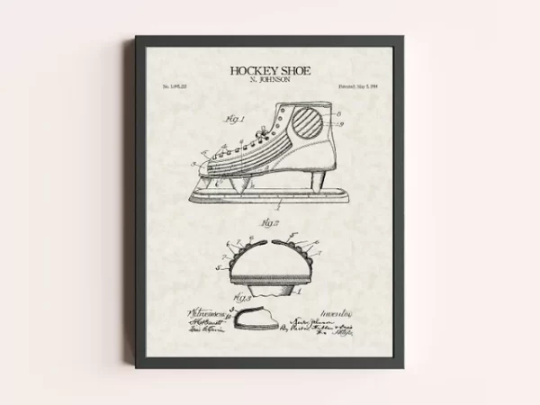 Vintage Patent Prints - Hockey Skates