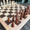 Premium solid wood chess set - game board