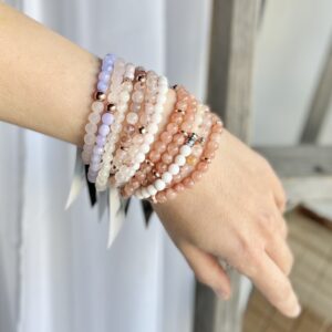 gemstone quartz bracelet stretchy stacker 6mm small bead