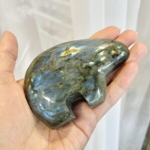 Carved Labradorite Bear