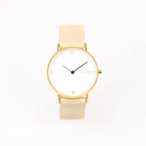 White & Gold Minimalist Watch