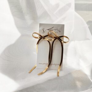 Statement Bow Earring - Gold