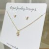 angel aura jewellery set in gold plated