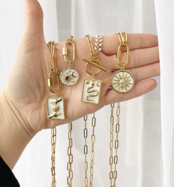 Chain Link Pendant Necklaces
