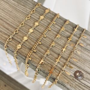 Decorative Chain Bracelets - Gold