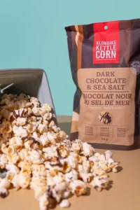 Kettle Corn Popped Popcorn - Chocolate and Sea Salt.