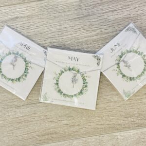 Birth Flower Necklace - Silver