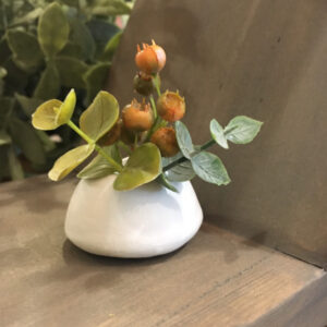 Clay Mini Bud Vase - White